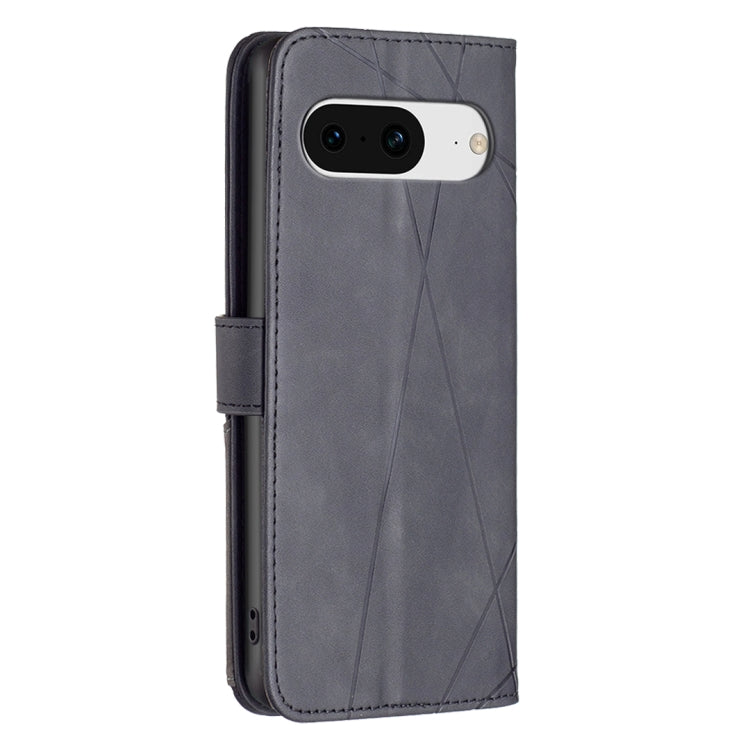 Custodia per telefono in pelle con struttura a rombo con fibbia magnetica, For Google Pixel 8