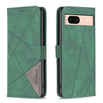 Custodia per telefono in pelle con struttura a rombo con fibbia magnetica, For Google Pixel 9, For Google Pixel 8a, For Google Pixel 8 Pro, For Google Pixel 8