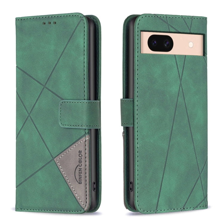 Custodia per telefono in pelle con struttura a rombo con fibbia magnetica, For Google Pixel 9, For Google Pixel 8a, For Google Pixel 8 Pro, For Google Pixel 8