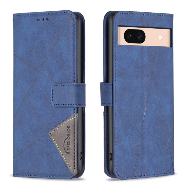 Custodia per telefono in pelle con struttura a rombo con fibbia magnetica, For Google Pixel 9, For Google Pixel 8a, For Google Pixel 8 Pro, For Google Pixel 8