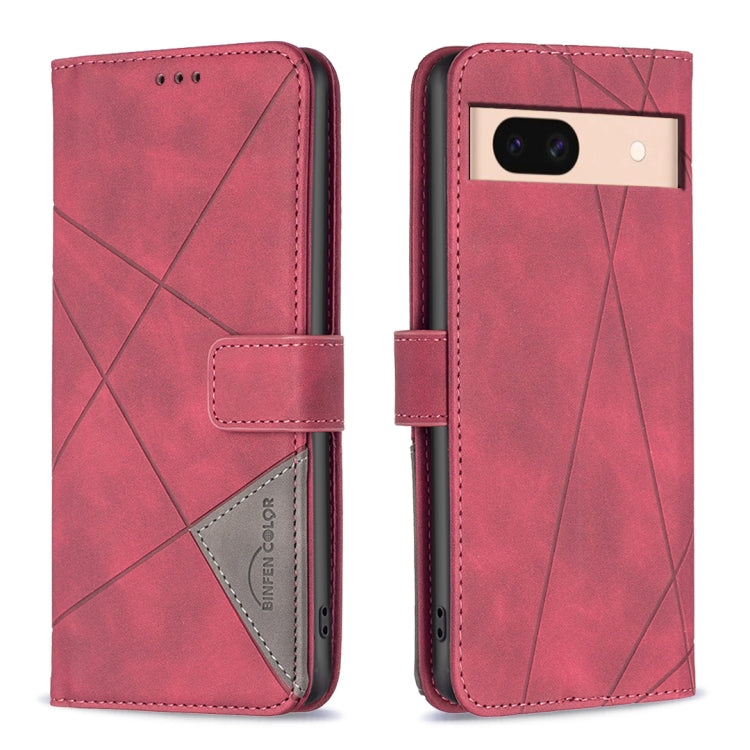 Custodia per telefono in pelle con struttura a rombo con fibbia magnetica, For Google Pixel 9, For Google Pixel 8a, For Google Pixel 8 Pro, For Google Pixel 8