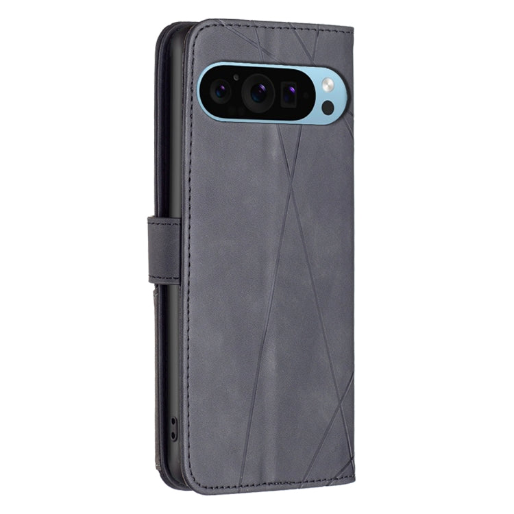 Custodia per telefono in pelle con struttura a rombo con fibbia magnetica, For Google Pixel 9, For Google Pixel 8a, For Google Pixel 8 Pro, For Google Pixel 8
