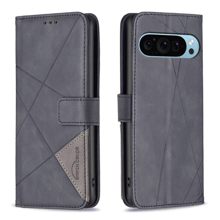 Custodia per telefono in pelle con struttura a rombo con fibbia magnetica, For Google Pixel 11 / 11 Pro, For Google Pixel 10a, For Google Pixel 9A, For Google Pixel 9 Pro
