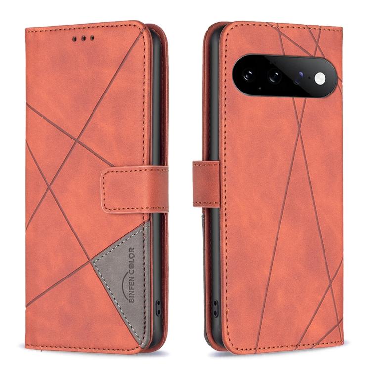 Custodia per telefono in pelle con struttura a rombo con fibbia magnetica, For Google Pixel 11 / 11 Pro, For Google Pixel 10a, For Google Pixel 9A, For Google Pixel 9 Pro