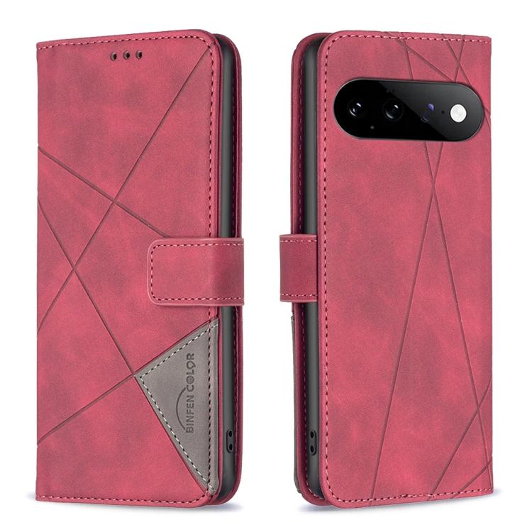 Custodia per telefono in pelle con struttura a rombo con fibbia magnetica, For Google Pixel 11 / 11 Pro, For Google Pixel 10a, For Google Pixel 9A, For Google Pixel 9 Pro