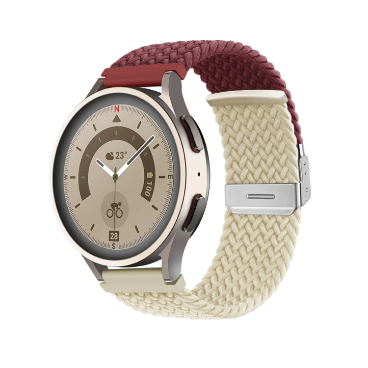 Cinturino per orologio in nylon intrecciato con fibbia, 20mm