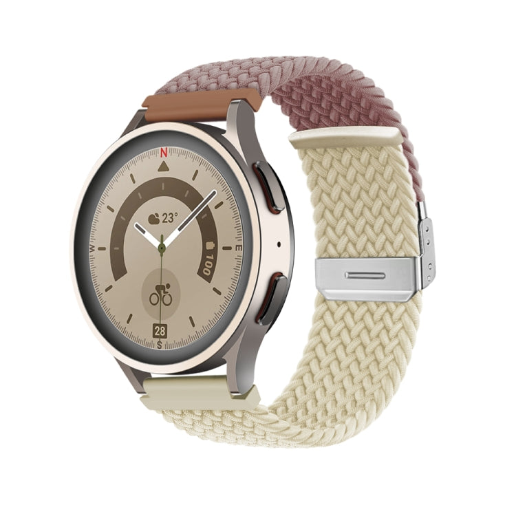 Cinturino per orologio in nylon intrecciato con fibbia, 20mm