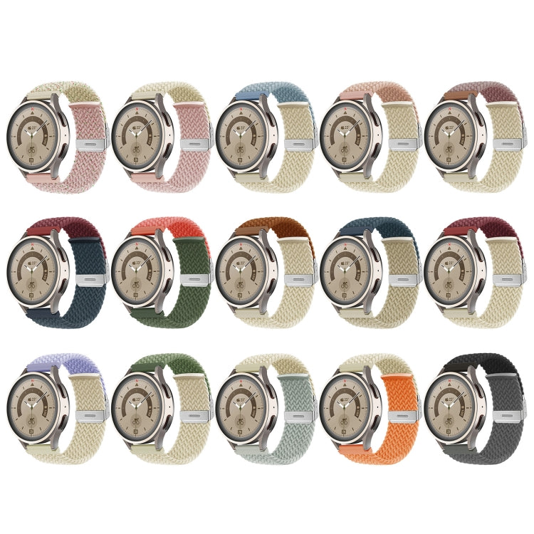 Cinturino per orologio in nylon intrecciato con fibbia, 22mm