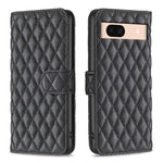 Custodia per telefono a conchiglia in pelle con portafoglio Diamond Lattice, For Google Pixel 11 / 11 Pro, For Google Pixel 9 Pro, For Google Pixel 9, For Google Pixel 8a
