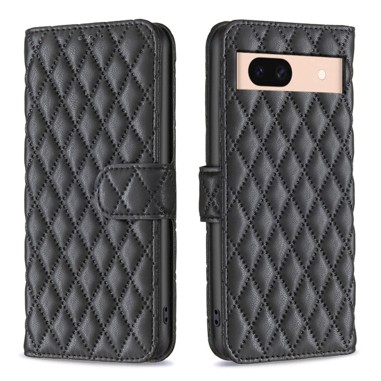 Custodia per telefono a conchiglia in pelle con portafoglio Diamond Lattice, For Google Pixel 11 / 11 Pro, For Google Pixel 9 Pro, For Google Pixel 9, For Google Pixel 8a