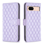 Custodia per telefono a conchiglia in pelle con portafoglio Diamond Lattice, For Google Pixel 11 / 11 Pro, For Google Pixel 9 Pro, For Google Pixel 9, For Google Pixel 8a