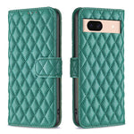 Custodia per telefono a conchiglia in pelle con portafoglio Diamond Lattice, For Google Pixel 11 / 11 Pro, For Google Pixel 9 Pro, For Google Pixel 9, For Google Pixel 8a