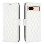 Custodia per telefono a conchiglia in pelle con portafoglio Diamond Lattice, For Google Pixel 11 / 11 Pro, For Google Pixel 9 Pro, For Google Pixel 9, For Google Pixel 8a