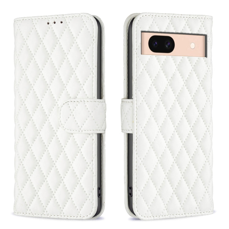 Custodia per telefono a conchiglia in pelle con portafoglio Diamond Lattice, For Google Pixel 11 / 11 Pro, For Google Pixel 9 Pro, For Google Pixel 9, For Google Pixel 8a