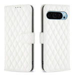 Custodia per telefono a conchiglia in pelle con portafoglio Diamond Lattice, For Google Pixel 11 / 11 Pro, For Google Pixel 9 Pro, For Google Pixel 9, For Google Pixel 8a