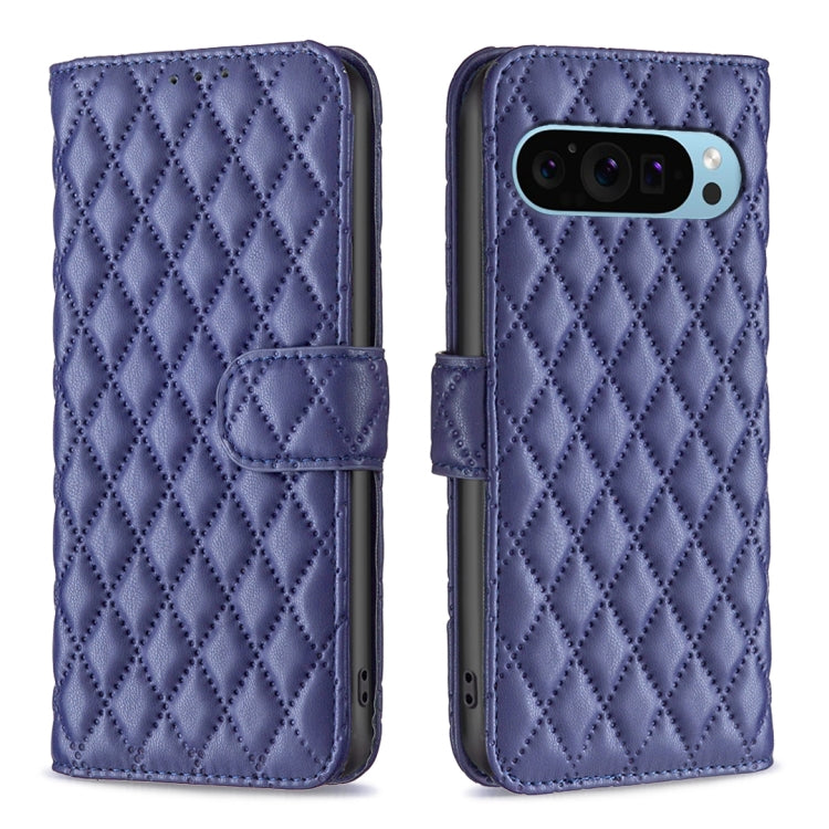 Custodia per telefono a conchiglia in pelle con portafoglio Diamond Lattice, For Google Pixel 11 / 11 Pro, For Google Pixel 9 Pro, For Google Pixel 9, For Google Pixel 8a