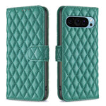 Custodia per telefono a conchiglia in pelle con portafoglio Diamond Lattice, For Google Pixel 11 / 11 Pro, For Google Pixel 9 Pro, For Google Pixel 9, For Google Pixel 8a