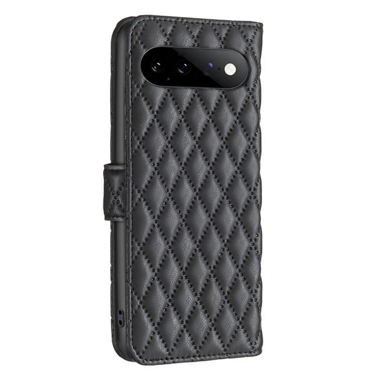 Custodia per telefono a conchiglia in pelle con portafoglio Diamond Lattice, For Google Pixel 11 / 11 Pro, For Google Pixel 9 Pro, For Google Pixel 9, For Google Pixel 8a