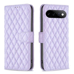 Custodia per telefono a conchiglia in pelle con portafoglio Diamond Lattice, For Google Pixel 11 / 11 Pro, For Google Pixel 9 Pro, For Google Pixel 9, For Google Pixel 8a