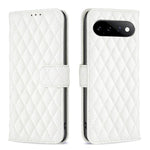 Custodia per telefono a conchiglia in pelle con portafoglio Diamond Lattice, For Google Pixel 11 / 11 Pro, For Google Pixel 9 Pro, For Google Pixel 9, For Google Pixel 8a