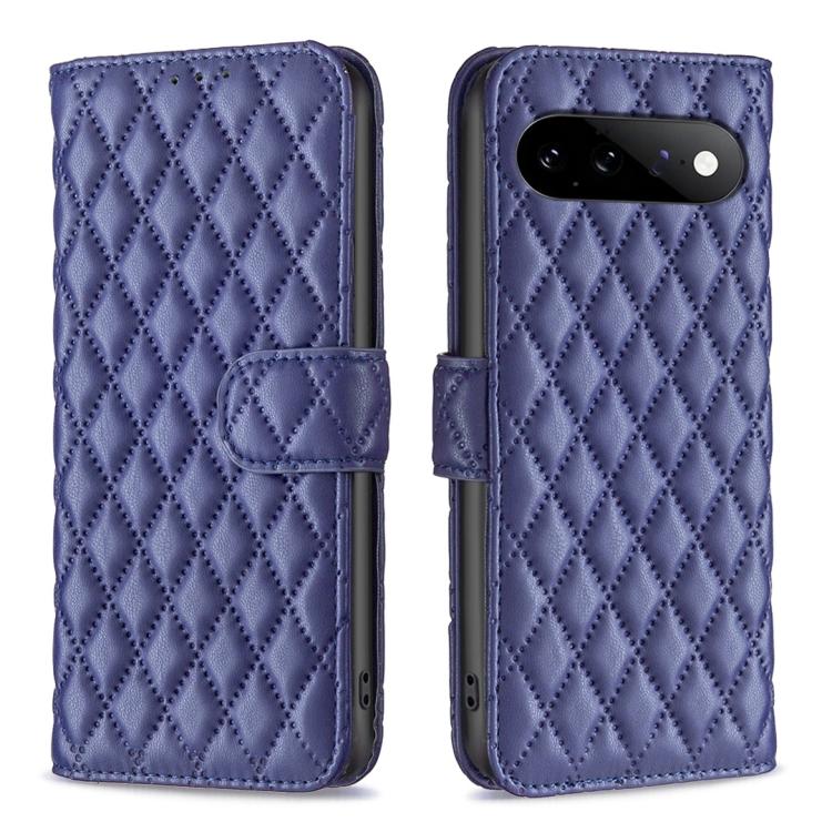 Custodia per telefono a conchiglia in pelle con portafoglio Diamond Lattice, For Google Pixel 11 / 11 Pro, For Google Pixel 9 Pro, For Google Pixel 9, For Google Pixel 8a