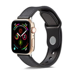 Fibbia singola TPU + cinturino in vera pelle, For Apple Watch Series 7 41mm / 6 & SE & 5 & 4 40mm / 3 & 2 & 1 38mm, For Apple Watch Series 7 45mm / 6 & SE & 5 & 4 44mm / 3 & 2 & 1 42mm                                                                    ...