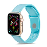 Fibbia singola TPU + cinturino in vera pelle, For Apple Watch Series 7 41mm / 6 & SE & 5 & 4 40mm / 3 & 2 & 1 38mm, For Apple Watch Series 7 45mm / 6 & SE & 5 & 4 44mm / 3 & 2 & 1 42mm                                                                    ...