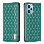 Custodia per telefono a conchiglia in pelle magnetica Diamond Lattice, For Xiaomi Redmi 12 4G, For Xiaomi Poco F5 5G / Redmi Note 12 Turbo, For Xiaomi Redmi Note 12S 4G / Note 11, For Xiaomi Civi 3 5G