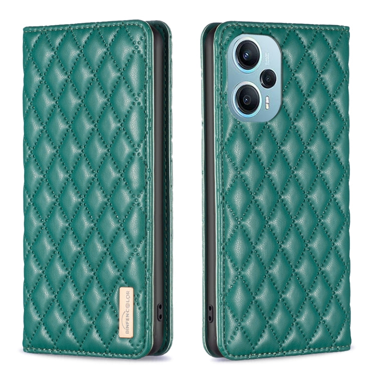 Custodia per telefono a conchiglia in pelle magnetica Diamond Lattice, For Xiaomi Redmi 12 4G, For Xiaomi Poco F5 5G / Redmi Note 12 Turbo, For Xiaomi Redmi Note 12S 4G / Note 11, For Xiaomi Civi 3 5G