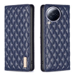 Custodia per telefono a conchiglia in pelle magnetica Diamond Lattice, For Xiaomi Redmi 12 4G, For Xiaomi Poco F5 5G / Redmi Note 12 Turbo, For Xiaomi Redmi Note 12S 4G / Note 11, For Xiaomi Civi 3 5G