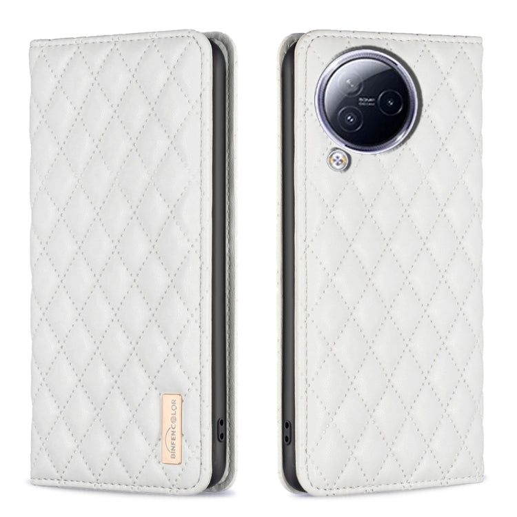 Custodia per telefono a conchiglia in pelle magnetica Diamond Lattice, For Xiaomi Redmi 12 4G, For Xiaomi Poco F5 5G / Redmi Note 12 Turbo, For Xiaomi Redmi Note 12S 4G / Note 11, For Xiaomi Civi 3 5G