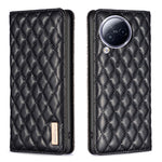 Custodia per telefono a conchiglia in pelle magnetica Diamond Lattice, For Xiaomi Redmi 12 4G, For Xiaomi Poco F5 5G / Redmi Note 12 Turbo, For Xiaomi Redmi Note 12S 4G / Note 11, For Xiaomi Civi 3 5G