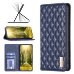 Custodia per telefono a conchiglia in pelle magnetica Diamond Lattice, For Xiaomi Redmi 12 4G, For Xiaomi Poco F5 5G / Redmi Note 12 Turbo, For Xiaomi Redmi Note 12S 4G / Note 11, For Xiaomi Civi 3 5G