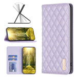 Custodia per telefono a conchiglia in pelle magnetica Diamond Lattice, For Xiaomi Redmi 12 4G, For Xiaomi Poco F5 5G / Redmi Note 12 Turbo, For Xiaomi Redmi Note 12S 4G / Note 11, For Xiaomi Civi 3 5G
