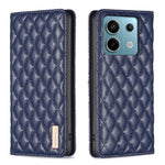 Custodia per telefono a conchiglia in pelle magnetica Diamond Lattice, For Xiaomi Redmi Note 13 Pro+ 5G, For Xiaomi Redmi Note 13 Pro 5G, For Xiaomi 13T / 13T Pro / Redmi K60 Ultra, For Xiaomi Redmi K70 / K70 Pro