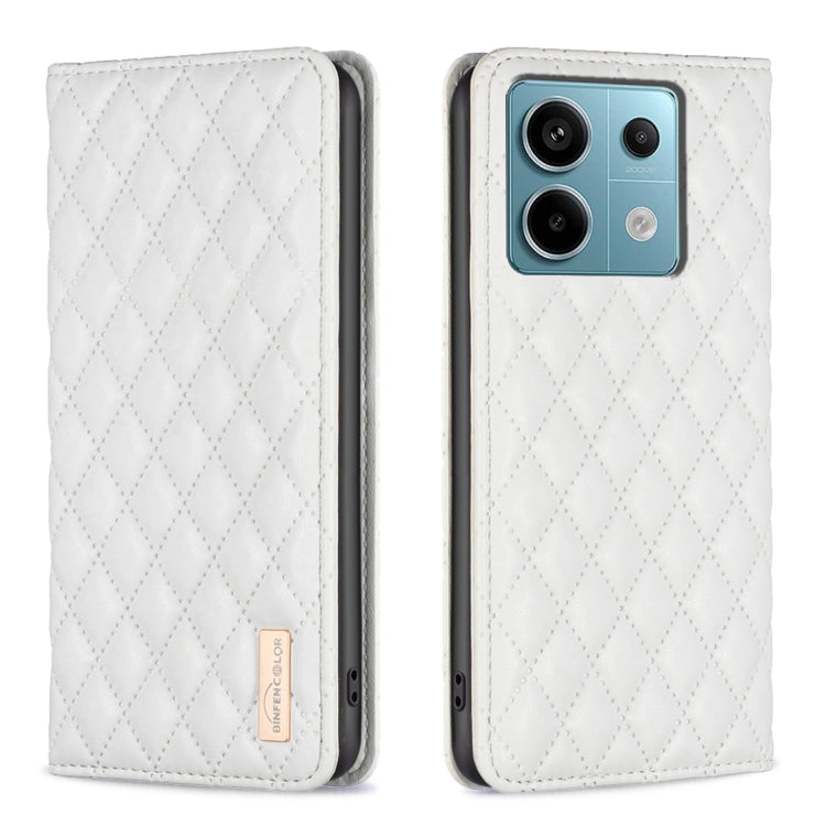 Custodia per telefono a conchiglia in pelle magnetica Diamond Lattice, For Xiaomi Redmi Note 13 Pro+ 5G, For Xiaomi Redmi Note 13 Pro 5G, For Xiaomi 13T / 13T Pro / Redmi K60 Ultra, For Xiaomi Redmi K70 / K70 Pro