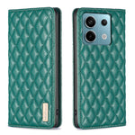 Custodia per telefono a conchiglia in pelle magnetica Diamond Lattice, For Xiaomi Redmi Note 13 Pro+ 5G, For Xiaomi Redmi Note 13 Pro 5G, For Xiaomi 13T / 13T Pro / Redmi K60 Ultra, For Xiaomi Redmi K70 / K70 Pro