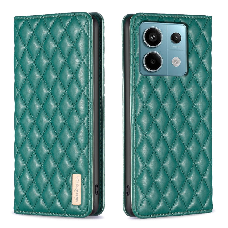 Custodia per telefono a conchiglia in pelle magnetica Diamond Lattice, For Xiaomi Redmi Note 13 Pro+ 5G, For Xiaomi Redmi Note 13 Pro 5G, For Xiaomi 13T / 13T Pro / Redmi K60 Ultra, For Xiaomi Redmi K70 / K70 Pro