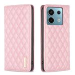 Custodia per telefono a conchiglia in pelle magnetica Diamond Lattice, For Xiaomi Redmi Note 13 Pro+ 5G, For Xiaomi Redmi Note 13 Pro 5G, For Xiaomi 13T / 13T Pro / Redmi K60 Ultra, For Xiaomi Redmi K70 / K70 Pro