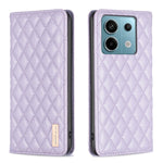 Custodia per telefono a conchiglia in pelle magnetica Diamond Lattice, For Xiaomi Redmi Note 13 Pro+ 5G, For Xiaomi Redmi Note 13 Pro 5G, For Xiaomi 13T / 13T Pro / Redmi K60 Ultra, For Xiaomi Redmi K70 / K70 Pro