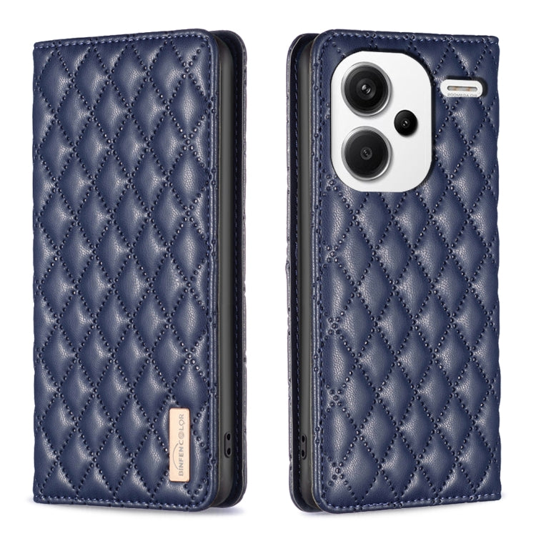 Custodia per telefono a conchiglia in pelle magnetica Diamond Lattice, For Xiaomi Redmi Note 13 Pro+ 5G, For Xiaomi Redmi Note 13 Pro 5G, For Xiaomi 13T / 13T Pro / Redmi K60 Ultra, For Xiaomi Redmi K70 / K70 Pro