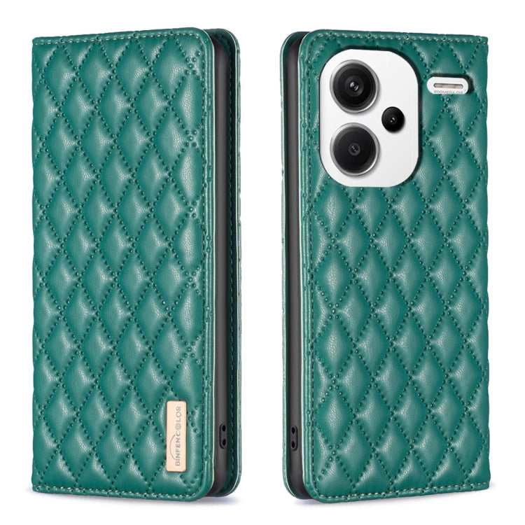 Custodia per telefono a conchiglia in pelle magnetica Diamond Lattice, For Xiaomi Redmi Note 13 Pro+ 5G, For Xiaomi Redmi Note 13 Pro 5G, For Xiaomi 13T / 13T Pro / Redmi K60 Ultra, For Xiaomi Redmi K70 / K70 Pro