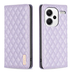 Custodia per telefono a conchiglia in pelle magnetica Diamond Lattice, For Xiaomi Redmi Note 13 Pro+ 5G, For Xiaomi Redmi Note 13 Pro 5G, For Xiaomi 13T / 13T Pro / Redmi K60 Ultra, For Xiaomi Redmi K70 / K70 Pro