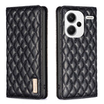 Custodia per telefono a conchiglia in pelle magnetica Diamond Lattice, For Xiaomi Redmi Note 13 Pro+ 5G, For Xiaomi Redmi Note 13 Pro 5G, For Xiaomi 13T / 13T Pro / Redmi K60 Ultra, For Xiaomi Redmi K70 / K70 Pro