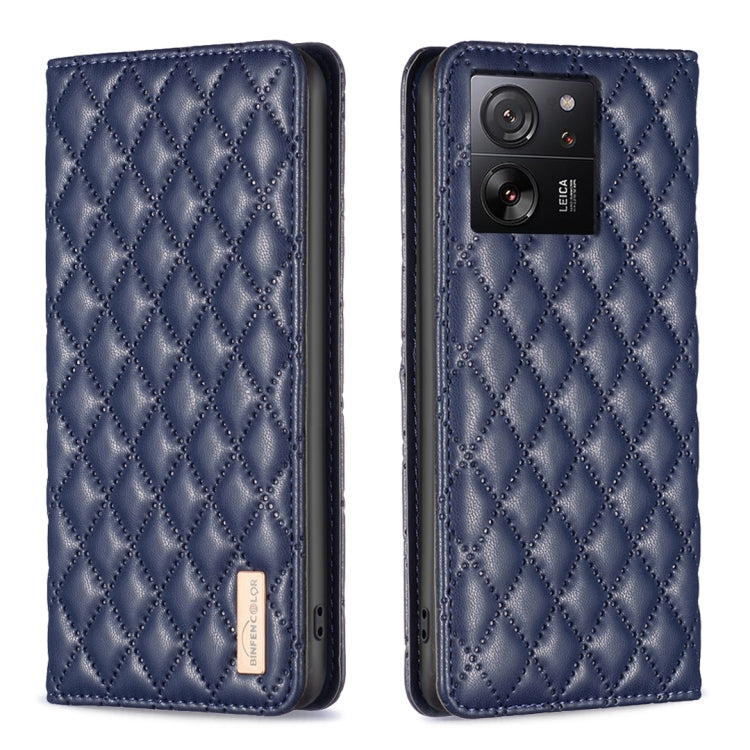 Custodia per telefono a conchiglia in pelle magnetica Diamond Lattice, For Xiaomi Redmi Note 13 Pro+ 5G, For Xiaomi Redmi Note 13 Pro 5G, For Xiaomi 13T / 13T Pro / Redmi K60 Ultra, For Xiaomi Redmi K70 / K70 Pro