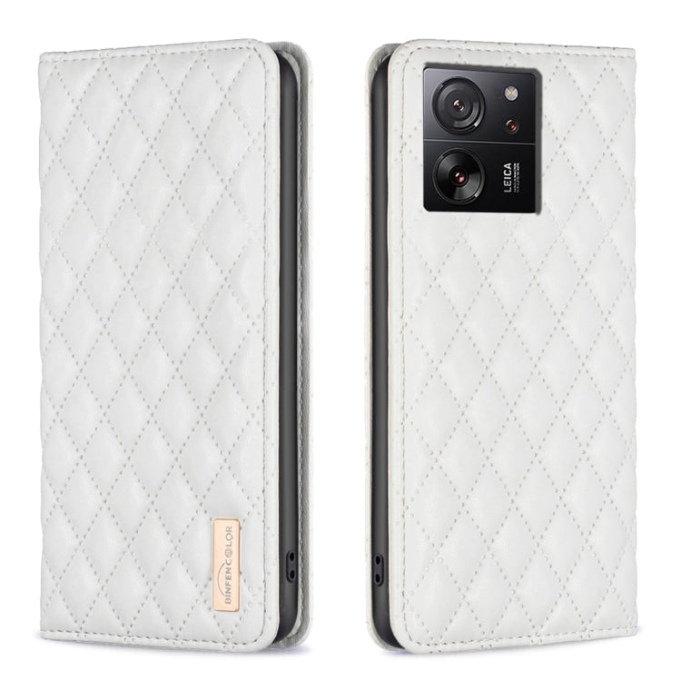 Custodia per telefono a conchiglia in pelle magnetica Diamond Lattice, For Xiaomi Redmi Note 13 Pro+ 5G, For Xiaomi Redmi Note 13 Pro 5G, For Xiaomi 13T / 13T Pro / Redmi K60 Ultra, For Xiaomi Redmi K70 / K70 Pro