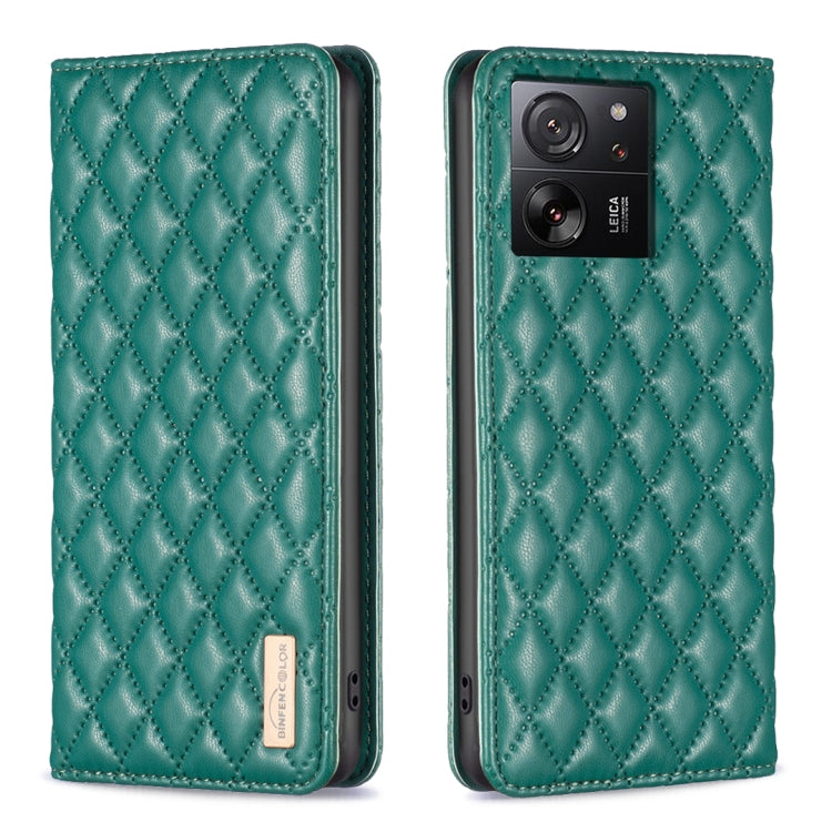 Custodia per telefono a conchiglia in pelle magnetica Diamond Lattice, For Xiaomi Redmi Note 13 Pro+ 5G, For Xiaomi Redmi Note 13 Pro 5G, For Xiaomi 13T / 13T Pro / Redmi K60 Ultra, For Xiaomi Redmi K70 / K70 Pro
