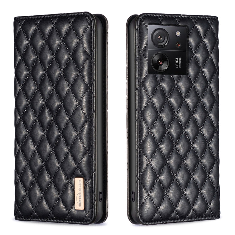 Custodia per telefono a conchiglia in pelle magnetica Diamond Lattice, For Xiaomi Redmi Note 13 Pro+ 5G, For Xiaomi Redmi Note 13 Pro 5G, For Xiaomi 13T / 13T Pro / Redmi K60 Ultra, For Xiaomi Redmi K70 / K70 Pro