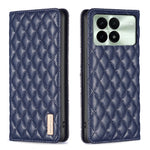Custodia per telefono a conchiglia in pelle magnetica Diamond Lattice, For Xiaomi Redmi Note 13 Pro+ 5G, For Xiaomi Redmi Note 13 Pro 5G, For Xiaomi 13T / 13T Pro / Redmi K60 Ultra, For Xiaomi Redmi K70 / K70 Pro