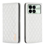 Custodia per telefono a conchiglia in pelle magnetica Diamond Lattice, For Xiaomi Redmi Note 13 Pro+ 5G, For Xiaomi Redmi Note 13 Pro 5G, For Xiaomi 13T / 13T Pro / Redmi K60 Ultra, For Xiaomi Redmi K70 / K70 Pro